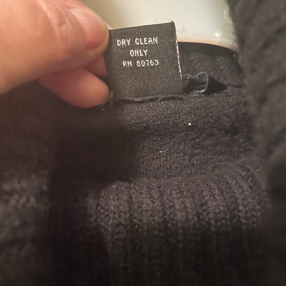 Moda Internacional Black wool turtleneck sweater - Large - Picture 6 of 6